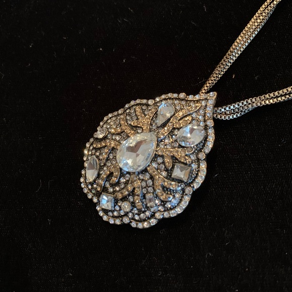 🆕🔥Oversize Shiny Crystals Necklace Jewel - Picture 2 of 5